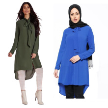 Plus Size Clothing Wholesale OEM ODM Islamic Custom made Long Sleeve Blouse Top abaya women dress musliim blouse